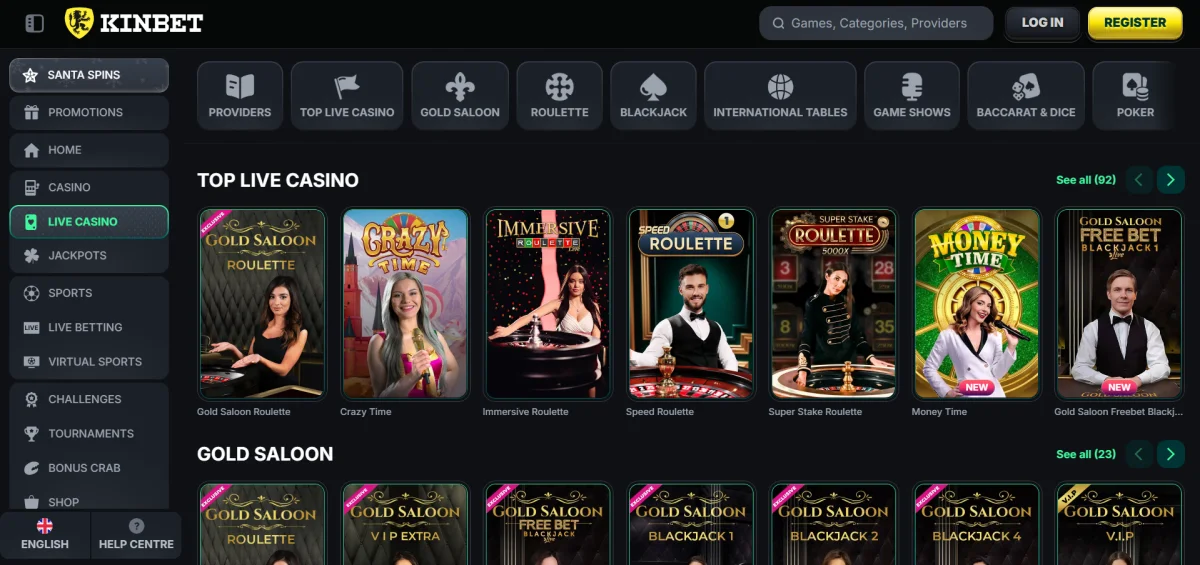 kinbet casino live spiele